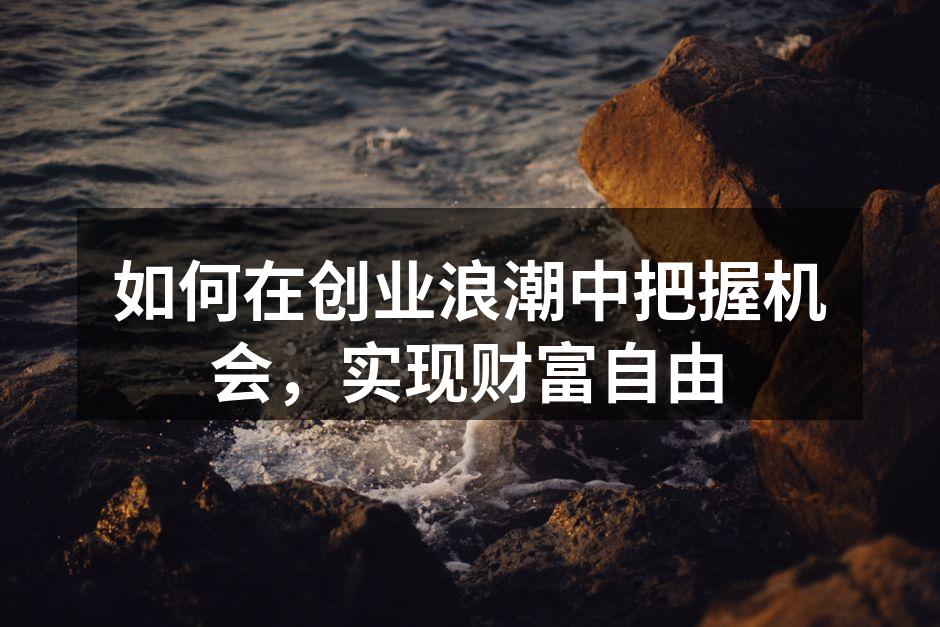 如何在创业浪潮中把握机会，实现财富自由